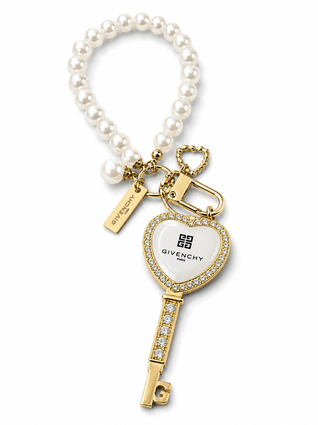 Luxury Givenchy Pearl Keychain