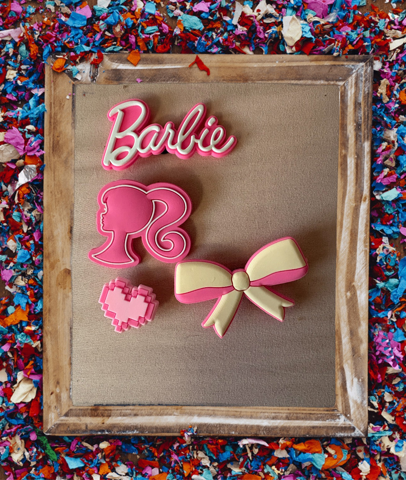 Barbie Croc Charms Dark Pink
