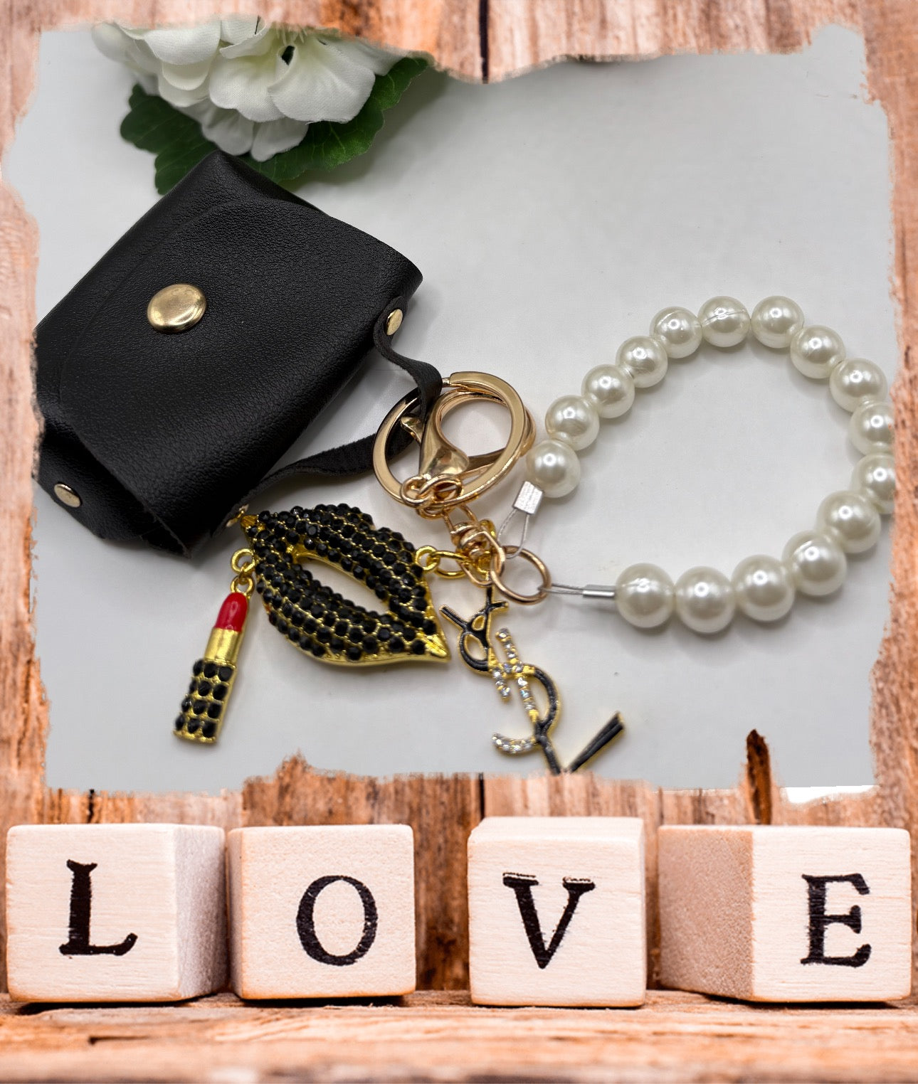 Keychain with Designer Inspired Charm #94
