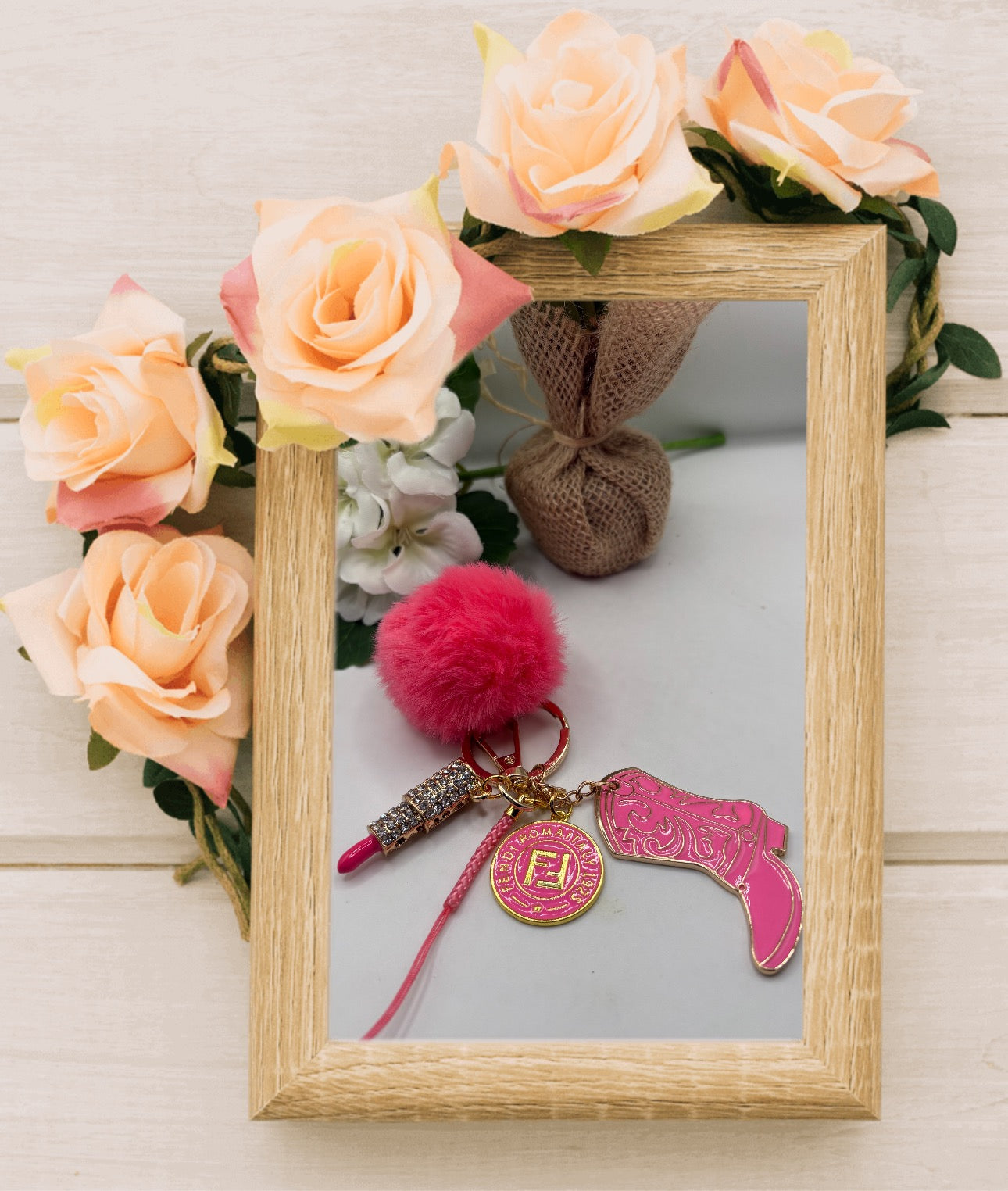 Keychain with Designer Inspired Charm #95