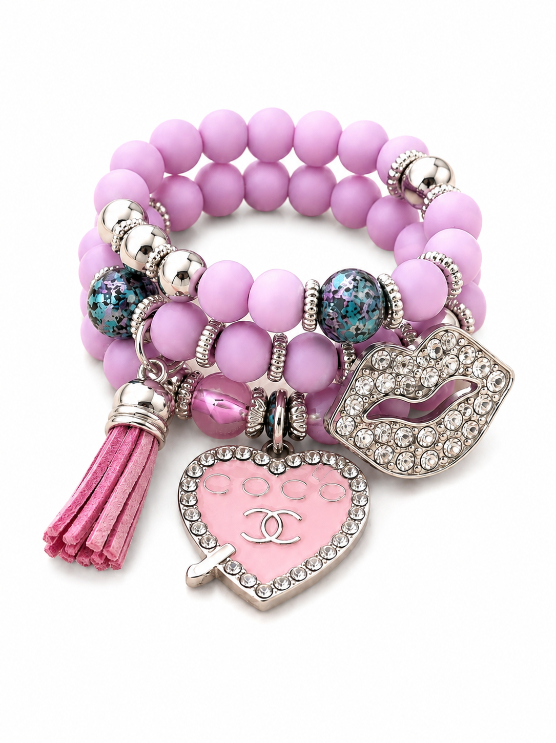 Pink Charm Bracelet