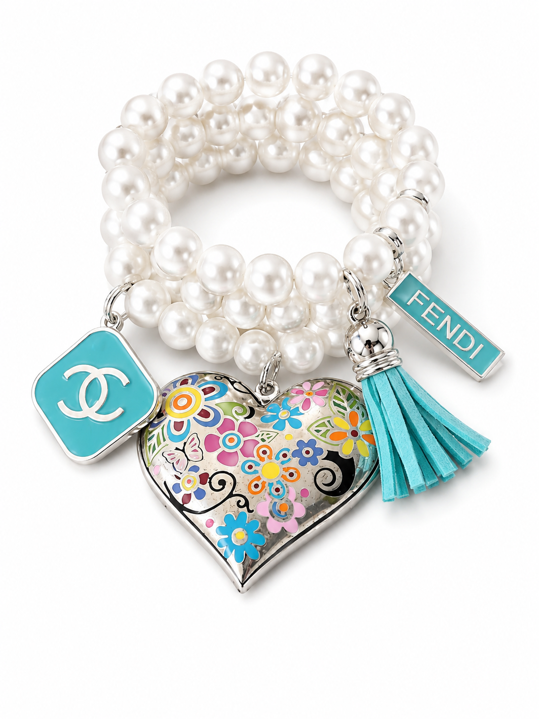 Beaded Bracelet with Charms