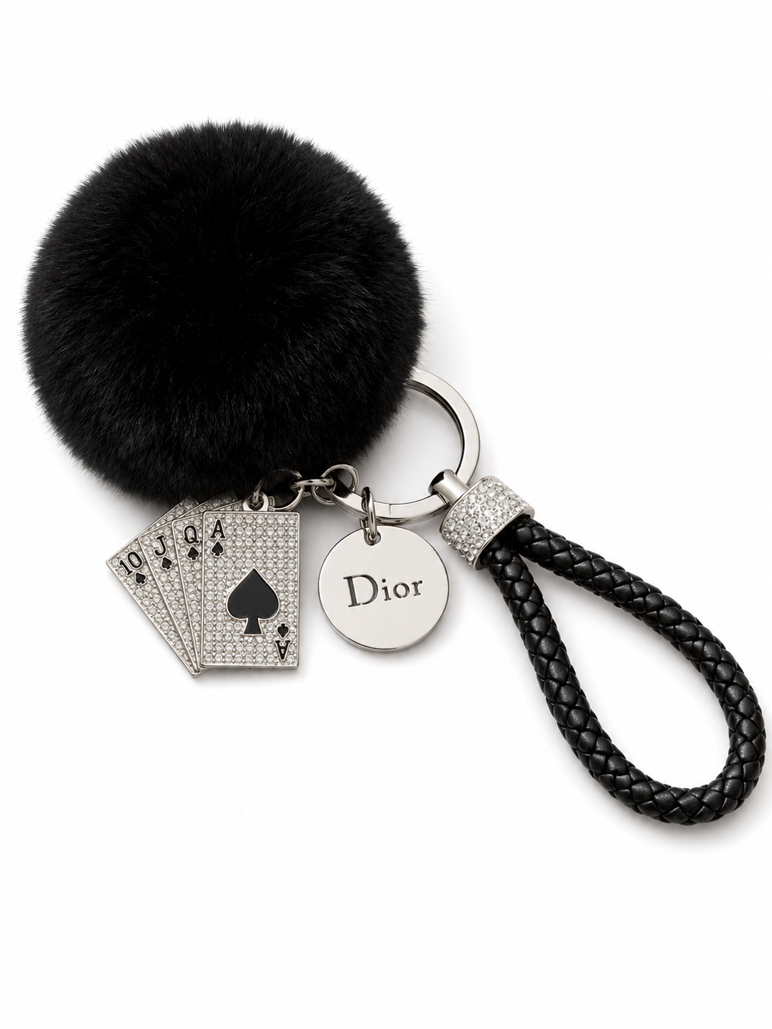 Luxury Pom-Pom Keychain With Charms