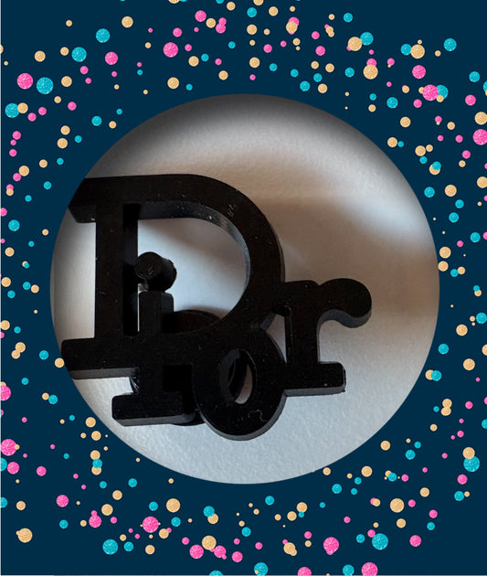 Designer Inspired Croc Charm Dior Black