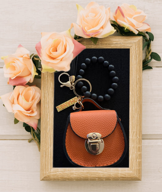 Keychain Purse with Designer Inspired Charm