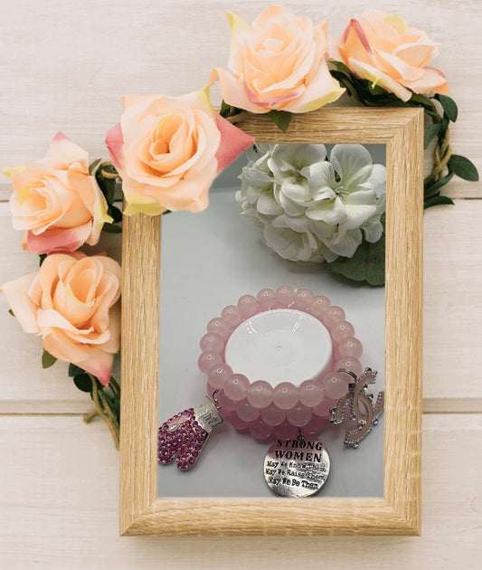 Beaded Bracelet with Designer Inspired Charm