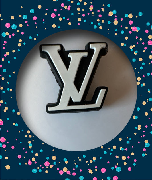 Designer Inspired Croc Charm LV