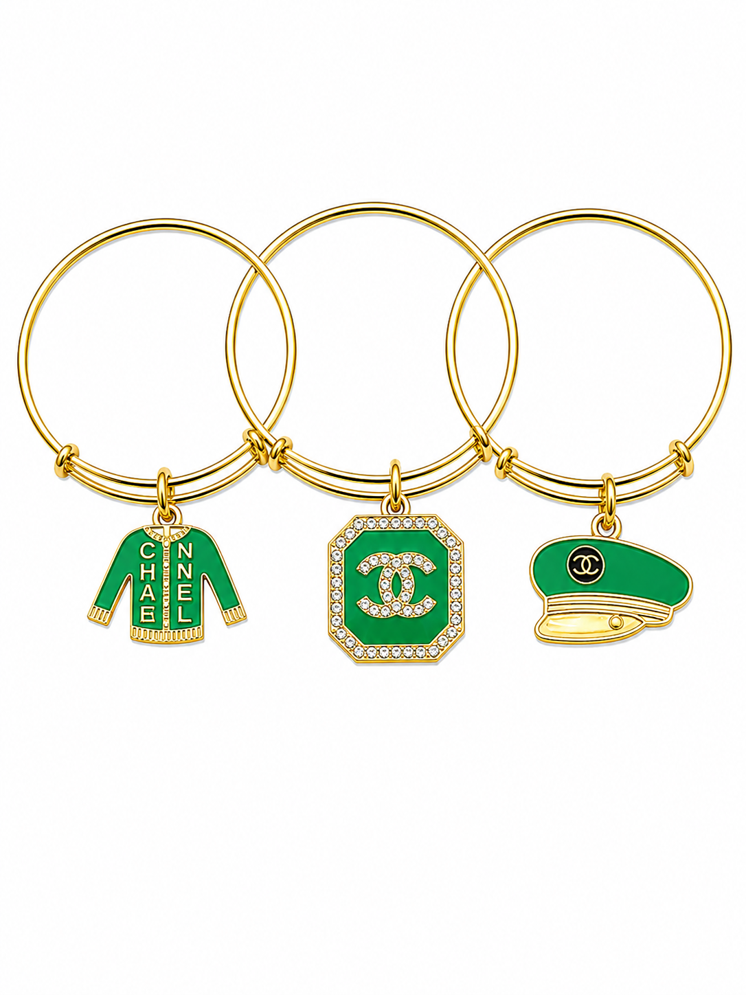 Gold Bangles with Charms