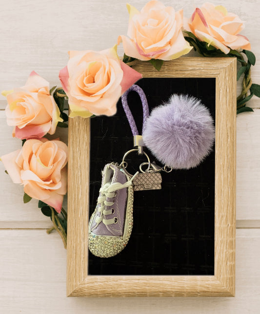 Lavender Keychain with Designer Inspired Charm #15