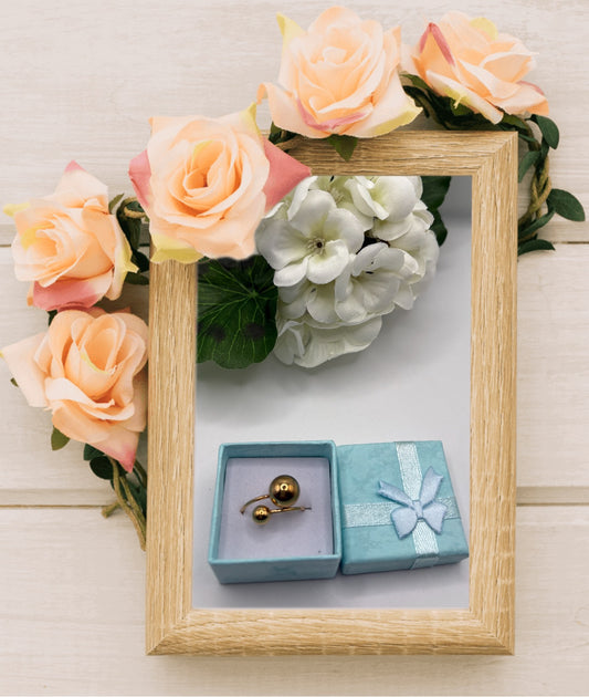 Adjustable Fashion Ring in Gold Plated