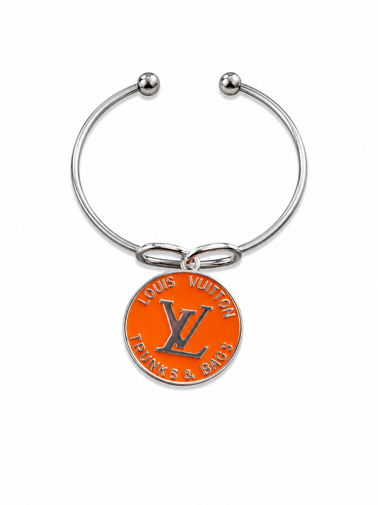 Silver Bangle with Designer Inspired Charm