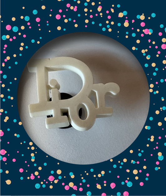 Designer Inspired Croc Charm Dior White