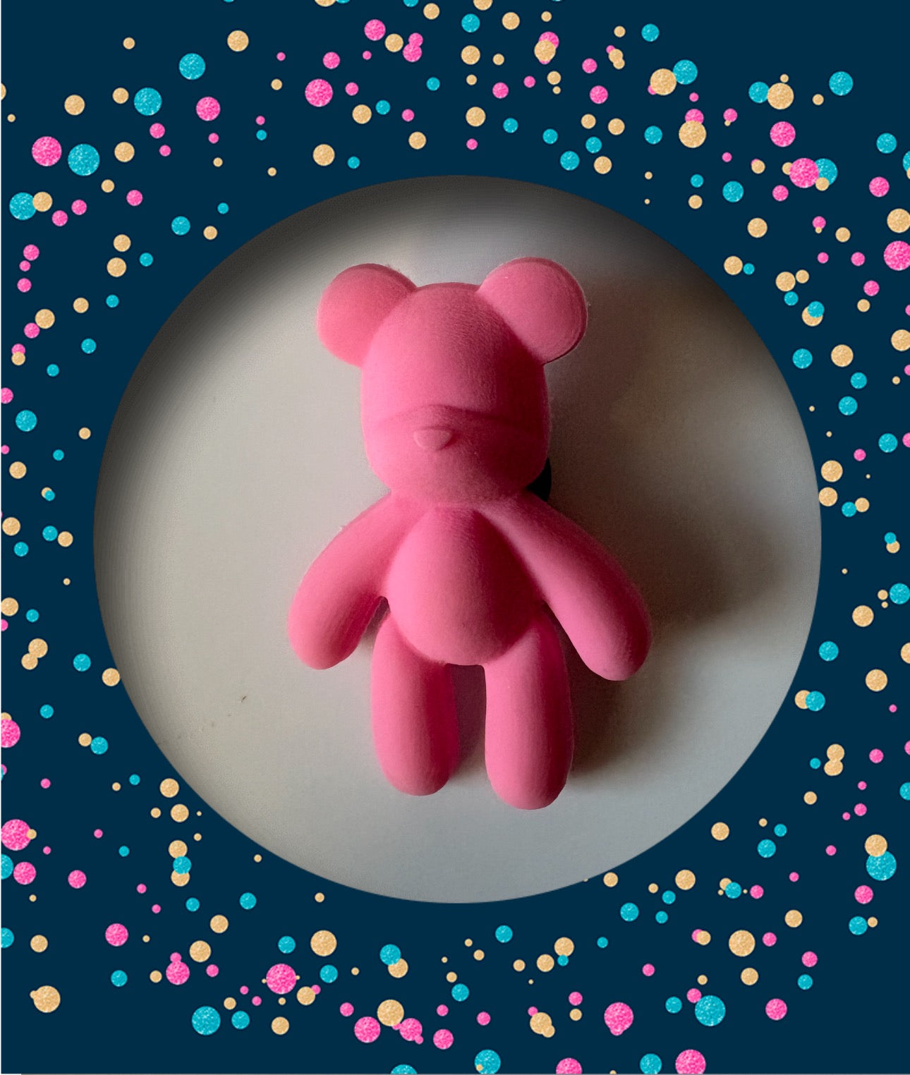 Pink Bear Croc Charm