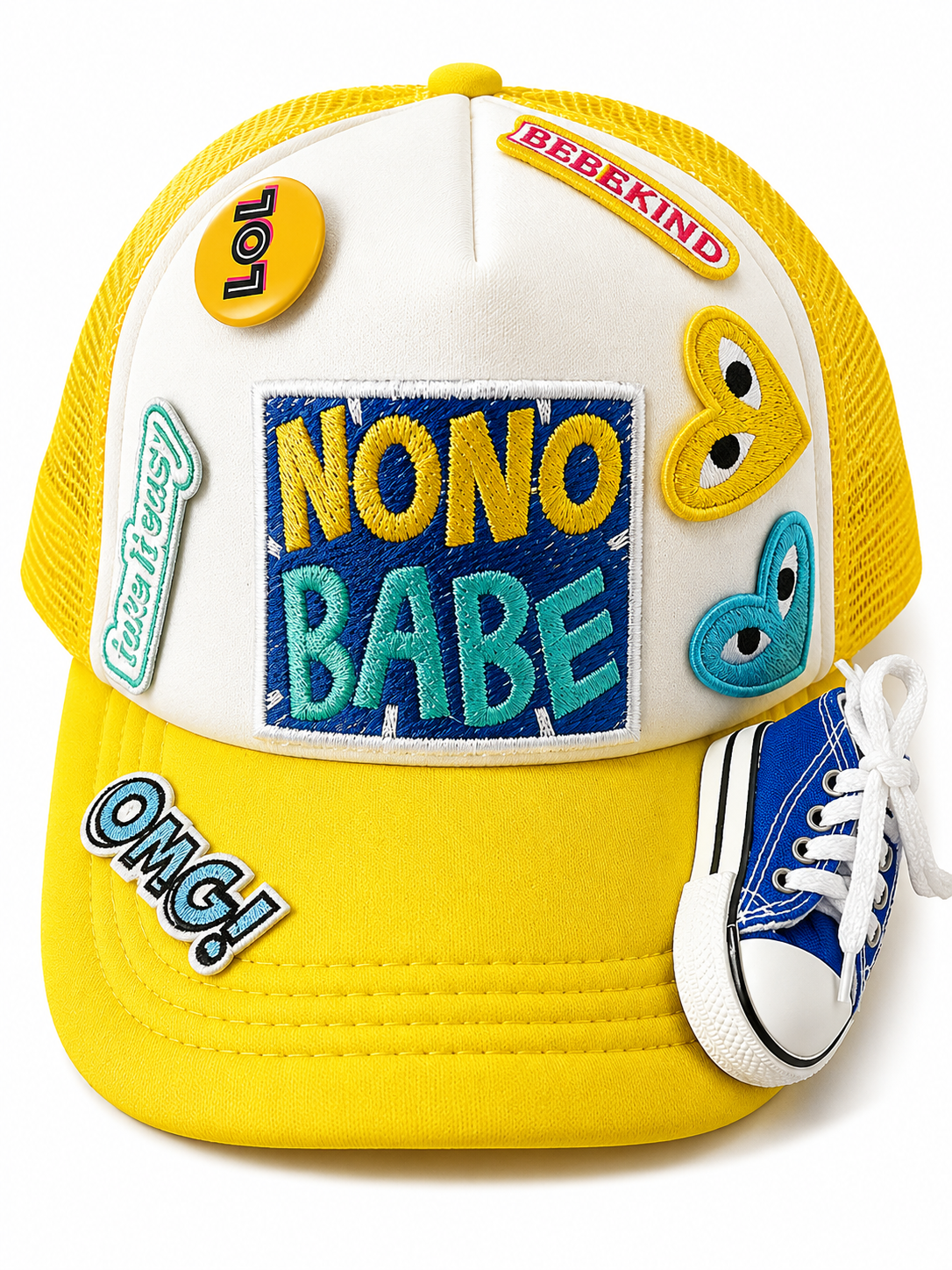 Vibrant Cap With Playful Patches