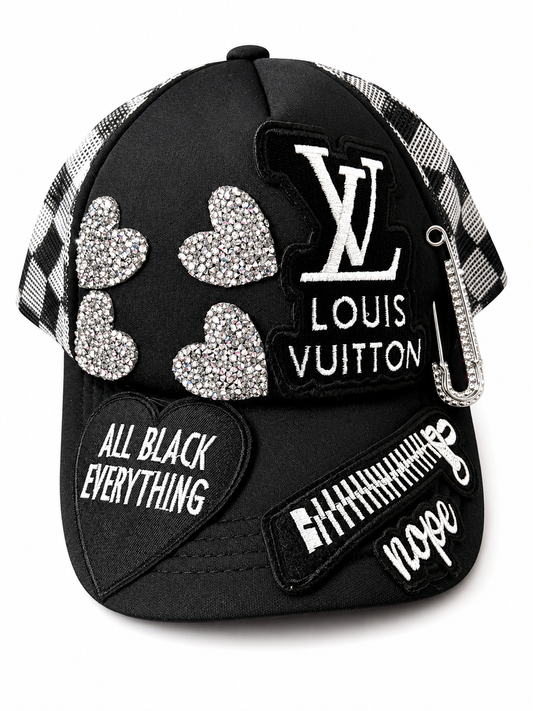 Luxury Black Designer Baseball Cap