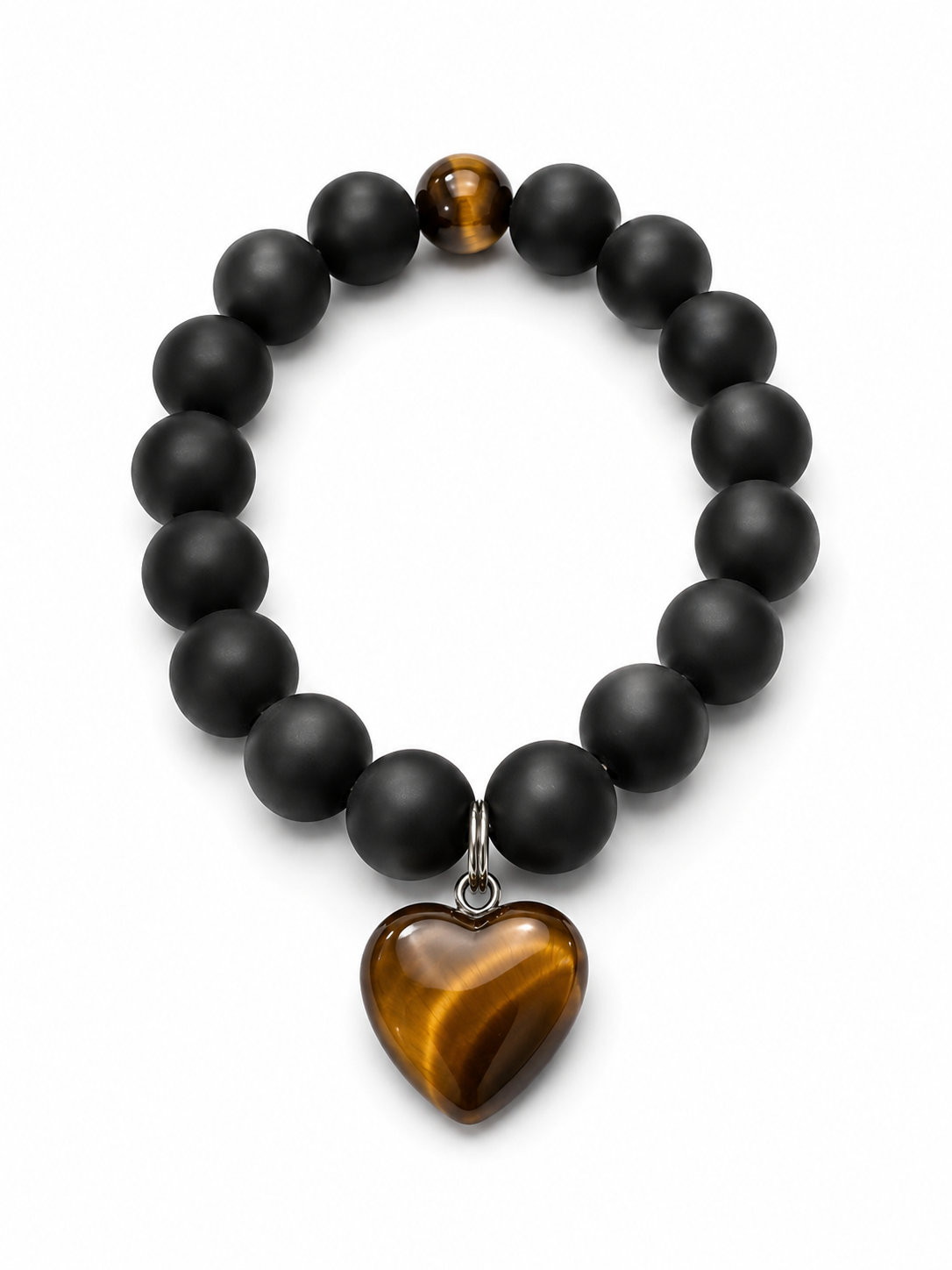 Men’s Beaded Bracelet with Heart