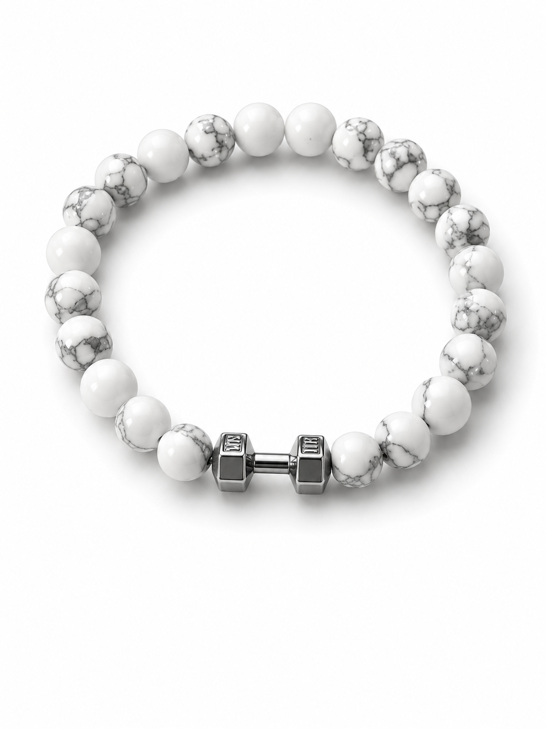 Men’s White Beaded Bracelet