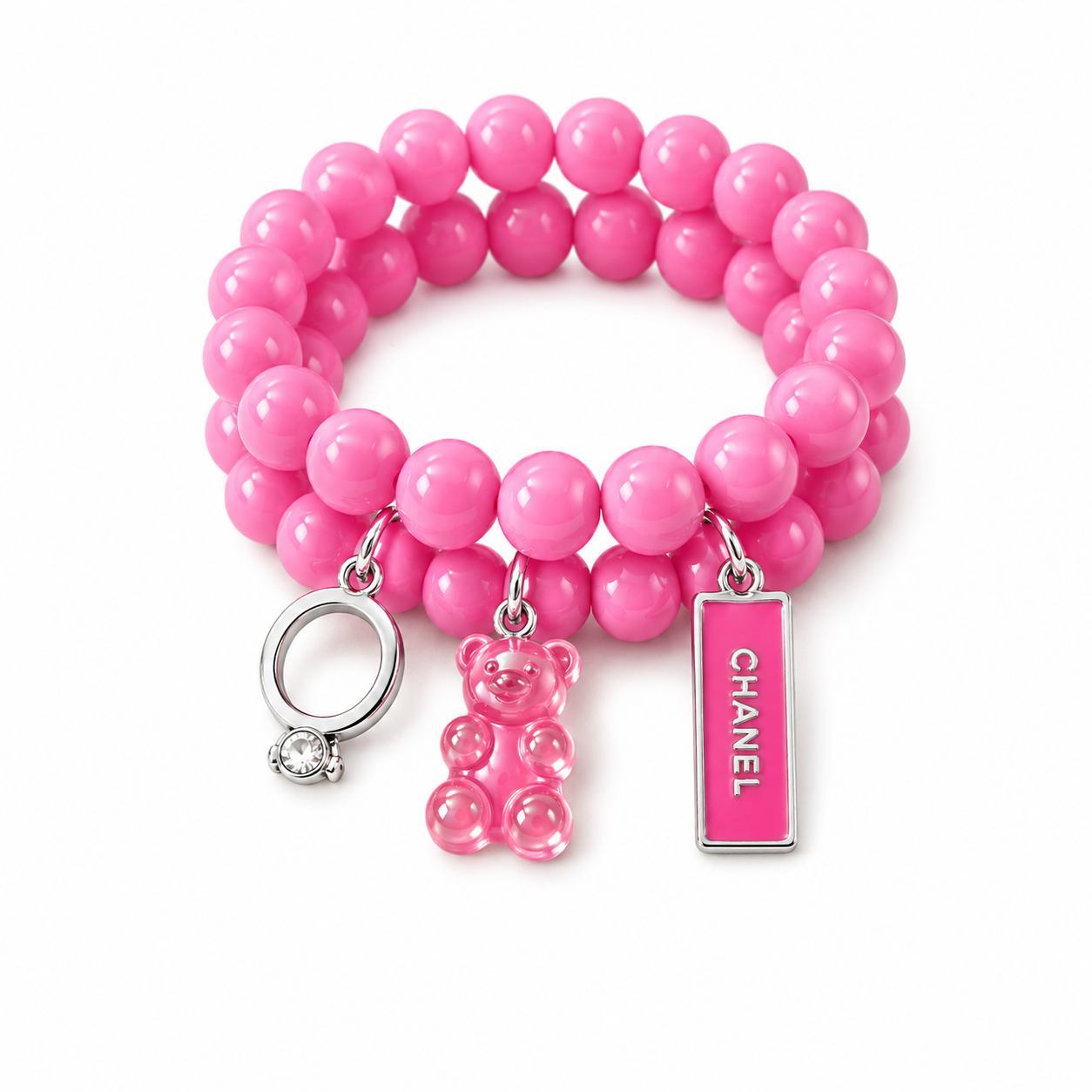 Kids Pink Charm Bracelet