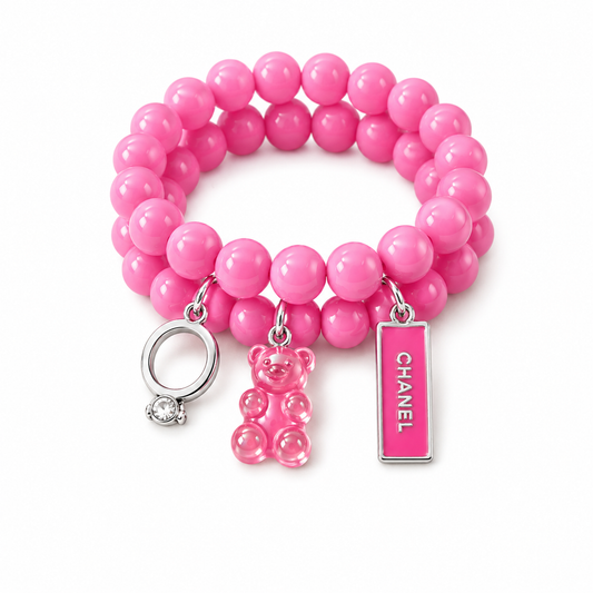 Kids Pink Charm Bracelet